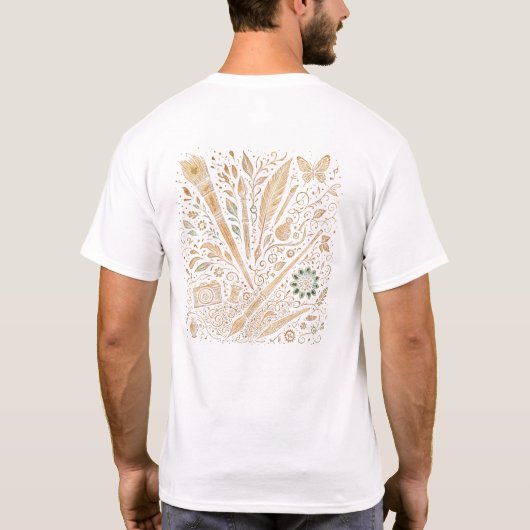Gedetailleerd Kunstenaarskunst Explosie T-Shirt v (Achterkant)