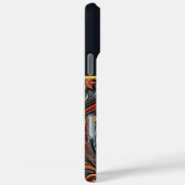 Gedetailleerd lederen kunstwerk met bancair thema Case-Mate iPhone case (Achterkant / Rechts)