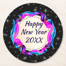 Gedetailleerd lint op 'Night Sky Happy New Year' 2