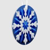 Gedetailleerd ontwerp van de witte sneeuwvlok ornament (voorkant)