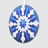 Gedetailleerd ontwerp van de witte sneeuwvlok ornament (voorkant)