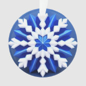 Gedetailleerd ontwerp van de witte sneeuwvlok ornament (voorkant)