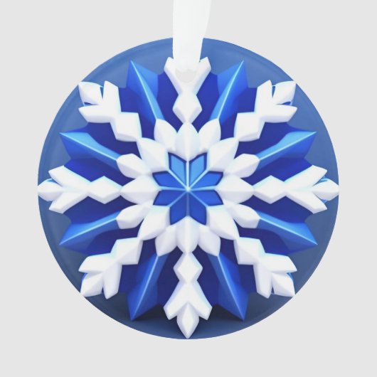 Gedetailleerd ontwerp van de witte sneeuwvlok ornament (voorkant)