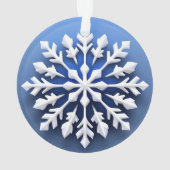 Gedetailleerd ontwerp van de witte sneeuwvlok ornament (achterkant)