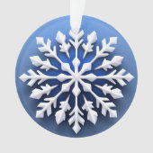 Gedetailleerd ontwerp van de witte sneeuwvlok ornament (voorkant)