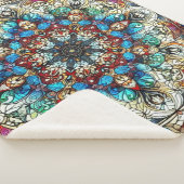 Gedetailleerd ontwerp van het vlekkenglas sherpa deken (3/4)