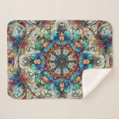 Gedetailleerd ontwerp van het vlekkenglas sherpa deken (Voorkant (horizontaal))