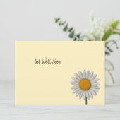 Gedetailleerd ontwerp van White Daisy Botanical Ar Feestdagenkaart (Staand voorkant)