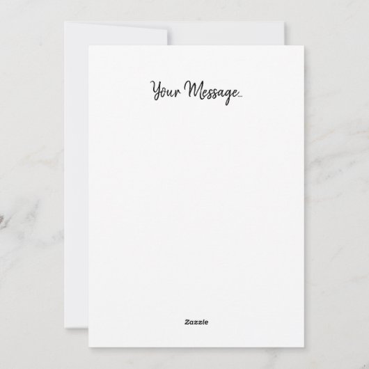 Gedetailleerd ontwerp van White Daisy Botanical Ar Feestdagenkaart (Achterkant)