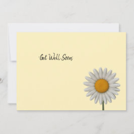 Gedetailleerd ontwerp van White Daisy Botanical Ar Feestdagenkaart