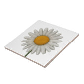 Gedetailleerd ontwerp van White Daisy Botanical Ar Tegeltje (Zijkant)
