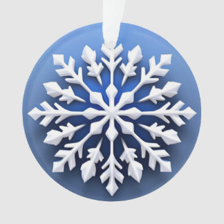Gedetailleerd ontwerp van witte sneeuwvlokken ornament