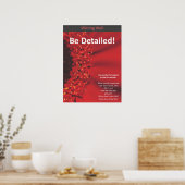 Gedetailleerd rood poster (Keuken)