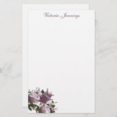 Gedetailleerd Roos van Floral Briefpapier (Voorkant / Achterkant)