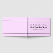 Gedetailleerd roze Memorial Guestbook Gastenboek (Volledig)
