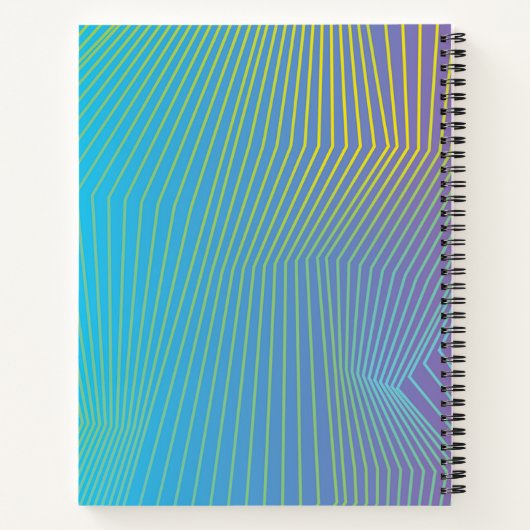 Gedetailleerd roze ombre patroonpapier notitieboek (Achterkant)