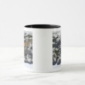 Gedetailleerd satellietuitzicht van de aarde mok (Midden)