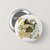 Gedetailleerd Steampunk-ontwerp van de look Ronde Button 5,7 Cm (Voorkant /achterkant)
