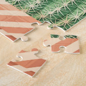 Gedetailleerd succulent, cactus naadloos patroon. legpuzzel (Zijkant)