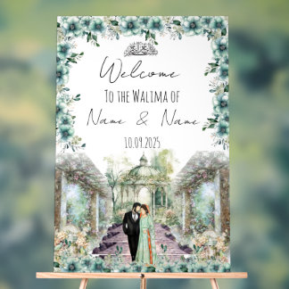Gedetailleerd teken van acrylbloemenmunt Walima Acryl Bord