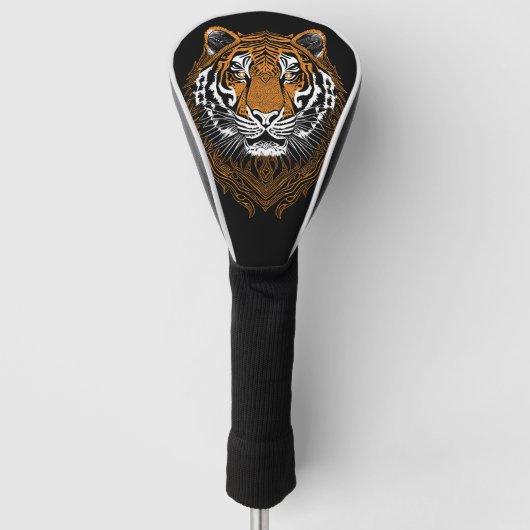 Gedetailleerd tijgerveld golfheadcover (Voorkant)