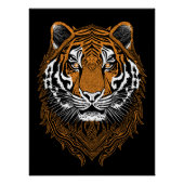 Gedetailleerd tijgerveld perfect poster (Voorkant)