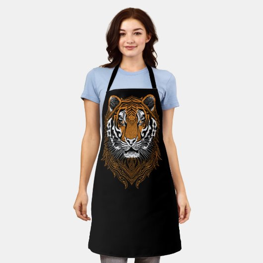 Gedetailleerd tijgerveld schort (Gedragen)