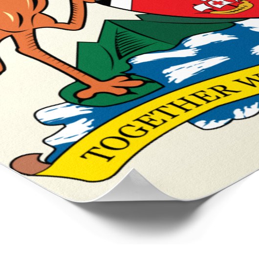 Gedetailleerd wapendepot van Trinidadandtobago Poster (Hoek)