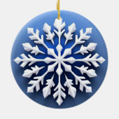 Gedetailleerd wit sneeuwvlokontwerp keramisch ornament (Achterkant)