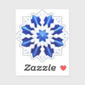 Gedetailleerd wit sneeuwvlokontwerp sticker (Vel)