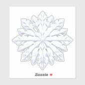 Gedetailleerd wit sneeuwvlokontwerp sticker (Vel)