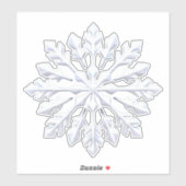 Gedetailleerd wit sneeuwvlokontwerp sticker (Vel)