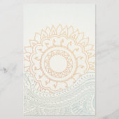 Gedetailleerde abstracte zonsopgang briefpapier (Voorkant)