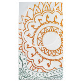 Gedetailleerde abstracte zonsopgang klein cadeauzakje (Achterkant)