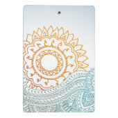 Gedetailleerde abstracte zonsopgang mini klembord (Achterkant)