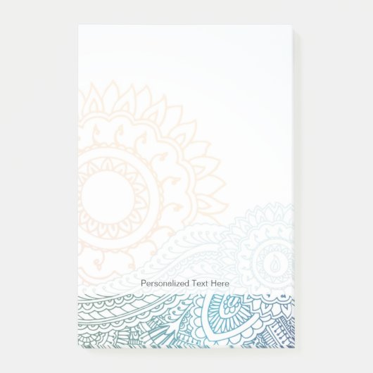 Gedetailleerde abstracte zonsopgang post-it® notes (Voorkant)