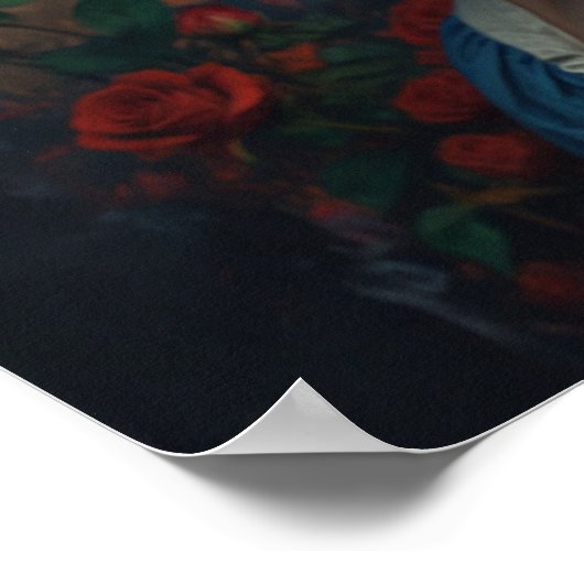 Gedetailleerde Abstraction Oil Sketch van een vrou Poster (Hoek)