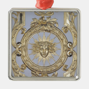 Gedetailleerde afbeelding van panelen metalen ornament