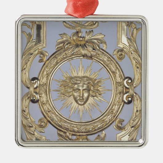 Gedetailleerde afbeelding van panelen metalen ornament (Voorkant)