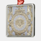 Gedetailleerde afbeelding van panelen metalen ornament (Links)