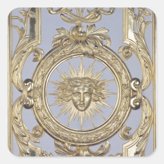 Gedetailleerde afbeelding van panelen vierkante sticker (Voorkant)