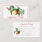 Gedetailleerde Apple en Berry Stem Visitekaartje (Voorkant / Achterkant)