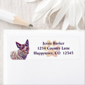 Gedetailleerde Australische Rundvee Rug Address La Etiket (Insitu)