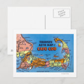 Gedetailleerde automatische kaart van Cape Cod (Voorkant / Achterkant)