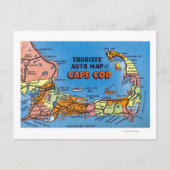 Gedetailleerde automatische kaart van Cape Cod (Voorkant)