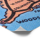 Gedetailleerde automatische kaart van Cape Cod Poster (Hoek)