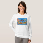 Gedetailleerde automatische kaart van Cape Cod T-shirt (Voorkant volledig)