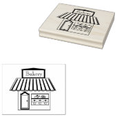 Gedetailleerde Bakkerij gebouw Art Stamp Rubberstempel (Gestempeld)