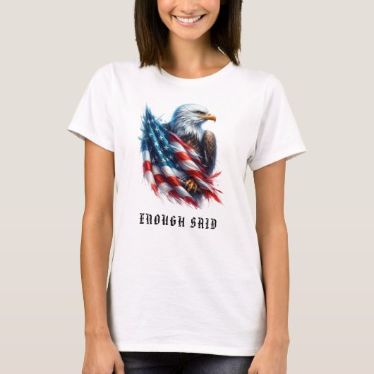 *~* Gedetailleerde Bald Eagle AP16 Amerikaanse Vla T-shirt (Voorkant)