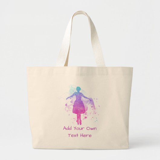 Gedetailleerde balletdanser voor persoonlijk gebru grote tote bag (Voorkant)
